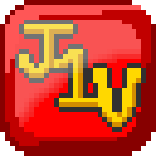 logo de On a juste une vie. Des grosses lettres jaunes "J1V" sur un carré rouge